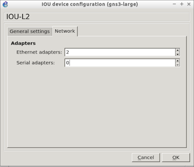 IOU Network configuration